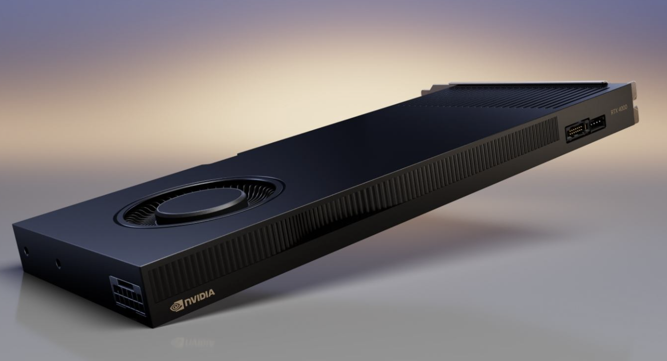 An NVIDIA RTX A4000 single-slot blower-style graphics card